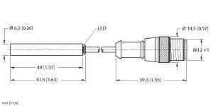 Turck Inductive Sensor, With Increased Switching Distance (BI2-EH6.5-AP6X-0.2-RS4T)