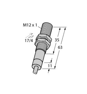 Turck Inductive Sensor, For Harsh Environments and Temperatures up to 120°C (BI2-EM12D-AP6/S120)