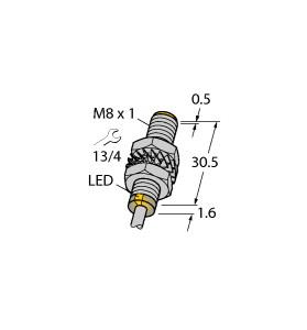 Turck Inductive Sensor, With Increased Switching Distance (BI2-M08-AN6X)