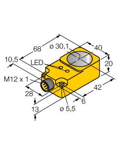 Turck Inductive Sensor, Ring Sensor (BI30R-Q20-AN6X2-H1141)