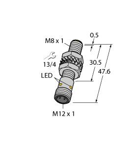 Turck Inductive Sensor, With Increased Switching Distance (BI3-M08-AP6X-H1341)