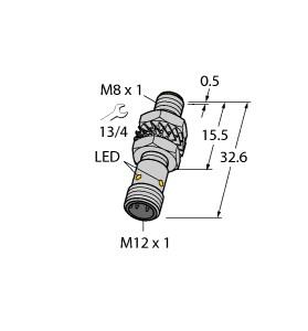 Turck Inductive Sensor, With Increased Switching Distance (BI3-M08KK-AP6X-H1341)