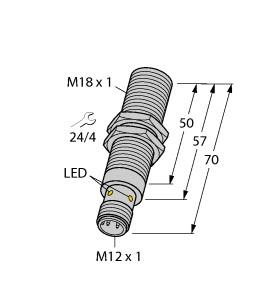 Turck Inductive Sensor, With Selective Behaviour (BI4.5FE-EM18FE-AP6X-H1141)