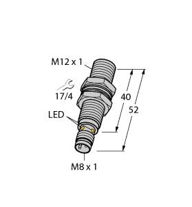 Turck Inductive Sensor, With Extended Switching Distance (BI4U-M12-AN6X-V1131)