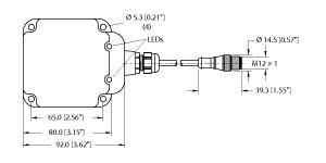 Turck Inductive Sensor, With Switching Distance (BI50-Q80-Y1X-0.2-RS4.21T)
