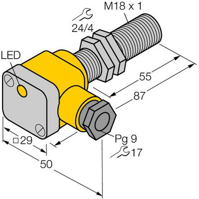Turck Inductive sensor (BI5-G18SK-AZ3X2-B1131 55MM)