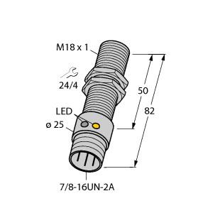 Turck Inductive Sensor (BI5-GT18-RDZ30X2-B1331)