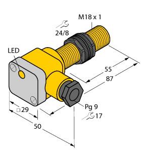 Turck Inductive Sensor (BI5-P18SK-AP6X2 55MM)