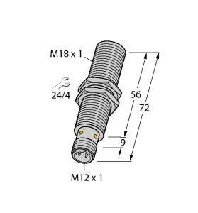 Turck Inductive Sensor, With Analog Output (BI8-M18-LI-EXI-H1141)
