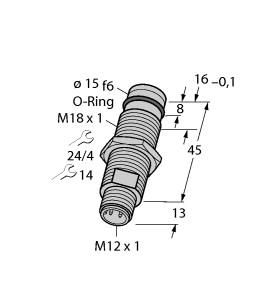 Turck Inductive Sensor, For High Pressures (BID2-G180-Y0-H1141/S212)