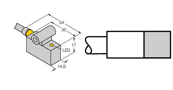 Turck Magnetic Field Sensor, For Pneumatic Cylinders (BIM-IKE-Y1X W/KLI3)