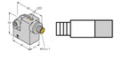 Turck Magnetic Field Sensor, for pneumatic cylinders (magnetic-field immune) (BIM-IKM-AP6X2-H1141/S34 W/KLI3)