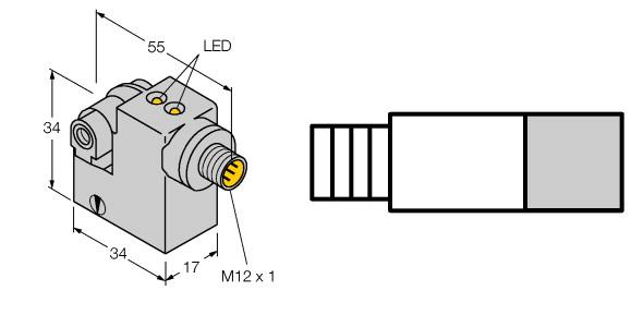 Turck Magnetic Field Sensor, for pneumatic cylinders (magnetic-field immune) (BIM-IKM-AP6X2-H1141/S34 W/KLI-6)