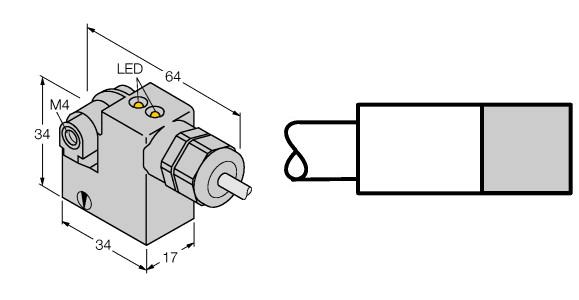Turck Magnetic Field Sensor, for pneumatic cylinders (magnetic-field immune) (BIM-IKM-AZ3X2 W/KLI3)