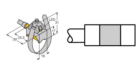 Turck Magnetic Field Sensor, For Pneumatic Cylinders (BIM-KST-AN6X)