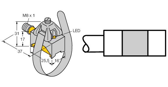 Turck Magnetic Field Sensor, For Pneumatic Cylinders (BIM-KST-AN6X-V1131)