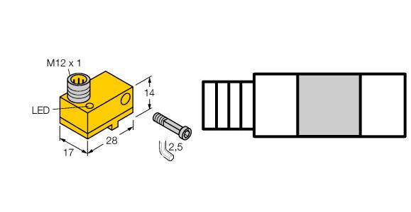 Turck Magnetic Field Sensor, For Pneumatic Cylinders (BIM-NST-Y1X-H1141)