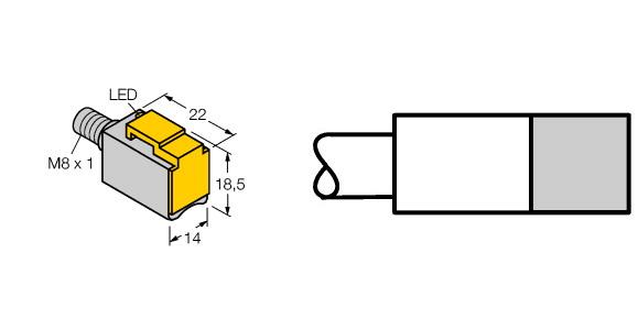 Turck Magnetic Field Sensor, For Pneumatic Cylinders (BIM-PSM-AN6X-V1131)