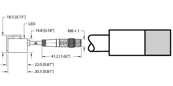 Turck Magnetic Field Sensor, For Pneumatic Cylinders (BIM-PSM-AP6X-0.2-PSG3M W/O BKT)