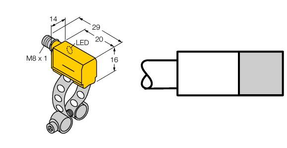 Turck Magnetic Field Sensor, For Pneumatic Cylinders (BIM-PST-AP6X-V1131 W/KLP80)