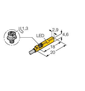 Turck Magnetic Field Sensor, For Pneumatic Cylinders (BIM-UNR-AN6X 7M W/M)