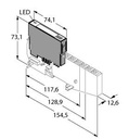 Turck BL20 electronic module, 4 Digital Inputs, NPN (BL20-4DI-24VDC-N)