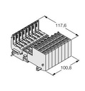 Turck BL20 base module, Tension spring connection (BL20-B3T-SBB)