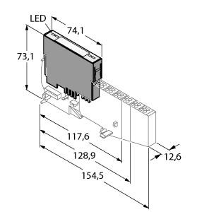 Turck BL20 electronic module, Bus Refreshing Module with Diagnostics (BL20-BR-24VDC-D)