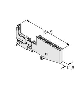 Turck BL20 base module, Tension spring connection (BL20-S6T-SBBSBB)