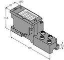Turck BL67 base module, 4 × M8 Connector, 3-pin (BL67-B-4M8)