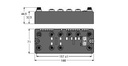 Turck BL compact™ fieldbus station for PROFIBUS-DP, 2 Analog Inputs for Pt and Ni Sensors and 8 Configurable Digital PNP Channels (BLCDP-6M12LT-2AI-PT-8XSG-PD)