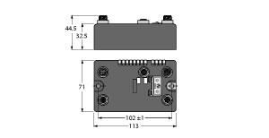 Turck BL compact™ multiprotocol fieldbus station for Industrial Ethernet, RS485/RS422 Interface (BLCEN-1M12MT-1RS485-422)