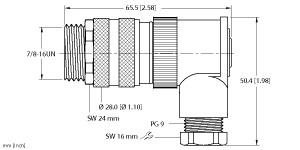 Turck Actuator and Sensor Field Wireable, 7/8 Connection, " (BS 4231-0/9)