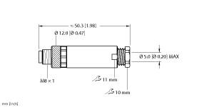 Turck Actuator and Sensor Field Wireable, M8 × 1, Male, Straight (BS 5143-0)