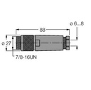 Turck Accessories for Fieldbus Systems, Field-Wireable Connector, 7/8″ Male, Straight (BS4140-0/9)