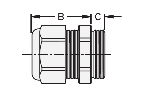 Turck Actuator and Sensor Accessory, Cable gland/grip (CG-1/2STRT-NYLON 5-9MM)