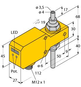 Turck Flow Monitoring, Inline Sensor with Integrated Processor (FCI-TCD04A4P-LIX-H1141)
