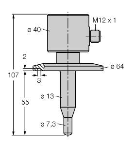 Turck Flow Monitoring, Immersion Sensor with Integrated Processor (FCS-64A4-AP8X-H1141/D014)