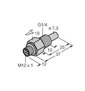 Turck Flow Monitoring, Immersion Sensor without Integrated Processor (FCS-G1/4A4-NA-H1141)
