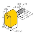 Turck Flow Monitoring, Immersion Sensor with Integrated Processor (FCS-GL1/2A2P-LIX-H1141/A)