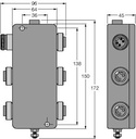 Turck FOUNDATION fieldbus, IP67 junction box, 4-channel (JBBS-49-M413/EX)