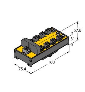 Turck FOUNDATION fieldbus and PROFIBUS-PA, IP20 Junction Box with Short-circuit Protection, 8-channel (JRBS-40DC-8RV)