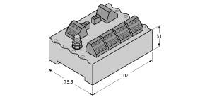 Turck FOUNDATION fieldbus and PROFIBUS-PA, IP20 junction box, 4-channel (JRBS-40SC-4C/EX)