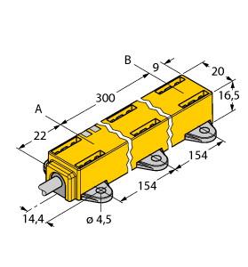 Turck Inductive Linear Position Sensor (LI300P1-Q17LM1-LIU5X2)