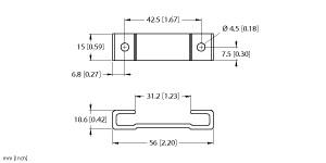 Turck Accessories, Mounting Bracket, For Linear Position Sensors LI-Q25L (M2-Q25L)
