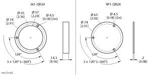 Turck Accessories, Protecting Ring and Shield Plate, For Encoders RI-QR24 (M2-QR24)