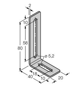 Turck Accessories, Mounting Bracket, For Linear Position Sensors LI-Q25L (M4-Q25L)