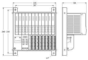 Turck excom I/O System, Module Rack for 8 Modules, Zone 2 (MT08-3G)