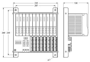 Turck excom I/O System, Module rack, non-Ex, for 8 modules (MT08-N)