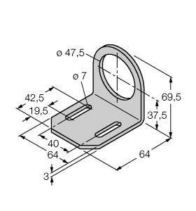 Turck Accessories, Mounting bracket (MW47)